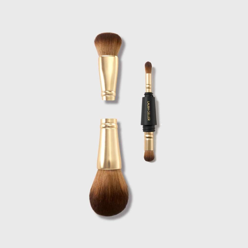 Laura Geller Beauty to-Go 4-in-1 Travel Makeup Brush NIP